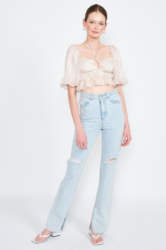 Vanilla Sky Ruched Top