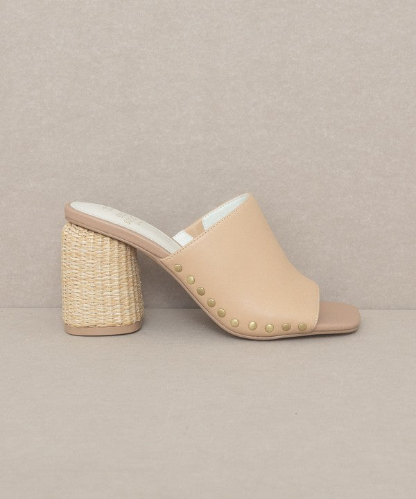 Nude As A Button Heels
