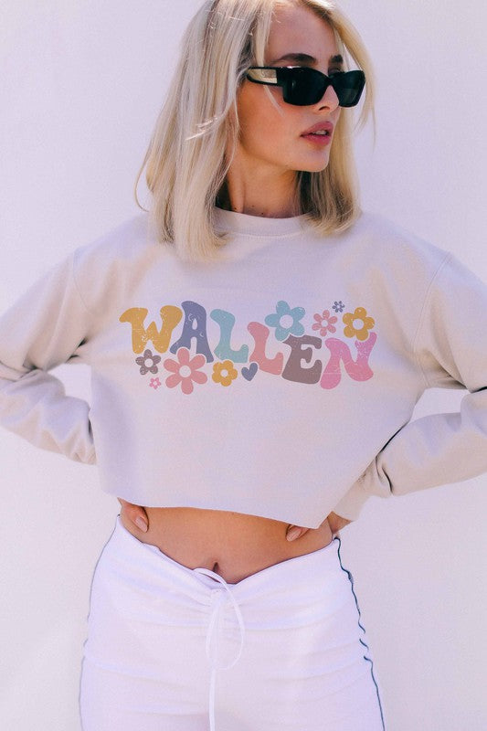 Wallen Daisy Crop Sweatshirt