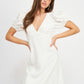 V NECK MAXI DRESS WITH PUFF SLEEVES