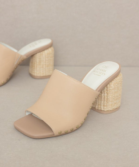 Nude As A Button Heels