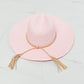 Tassel Party Straw Hat in Light Pink